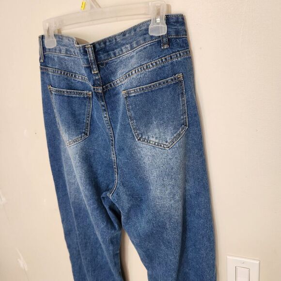Kiwi Denim Jeans Womens Size Large Blue Color Drop Rhinestones. - Picture 5 of 16